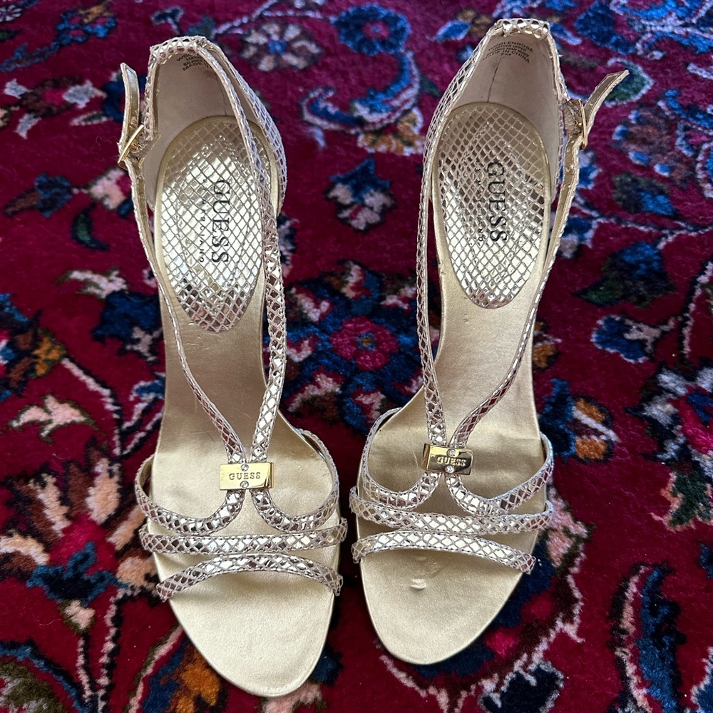 Gold Guess Heels